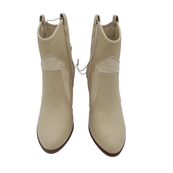 MIA Cowboy Bootie Heel Boots Off White Cream 7 NWT - Picture 4 of 11